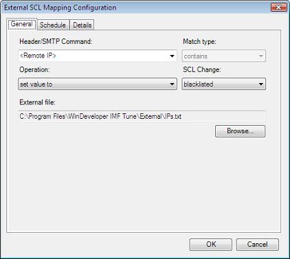 External SCL Rule General Configuration