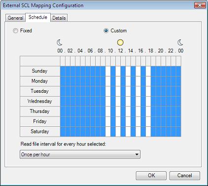 External SCL Rule Custom Schedule