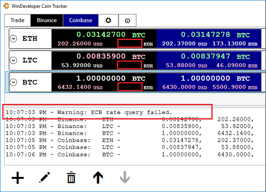 Missing exchange rates