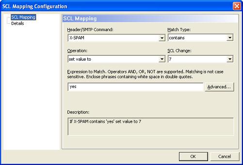 Custom Header SCL Mapping