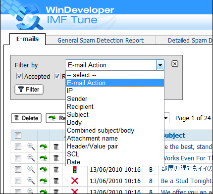 Filtering Criteria