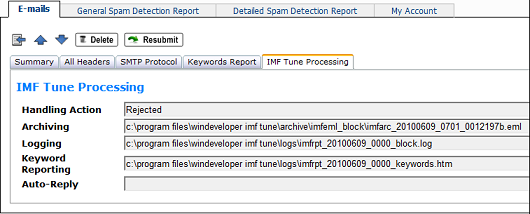 IMF Tune Processing