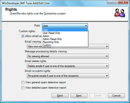 Quarantine User Rights