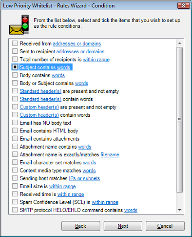 Advanced SCL Rules Conditions