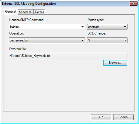 External SCL Rule