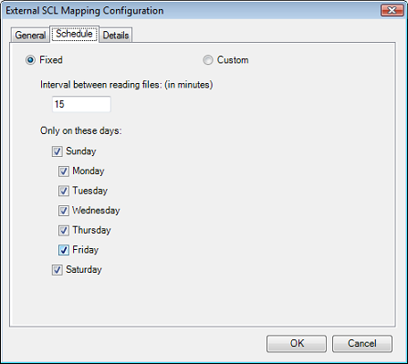 SCL External Rule Schedule